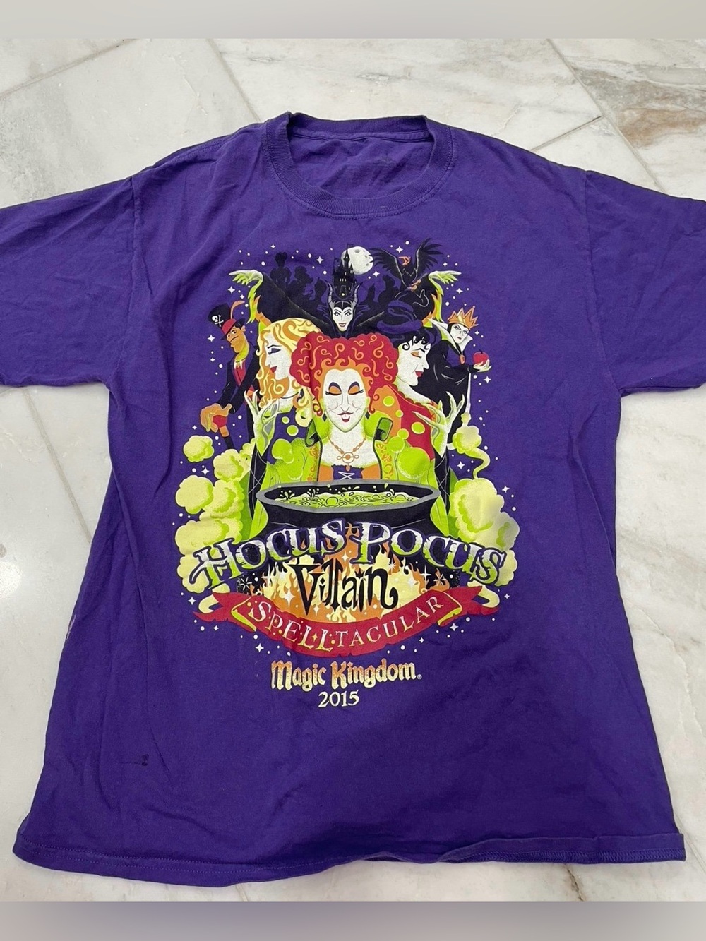Disney Purple Hocus Pocus Villain Spelltacular Graphic Tee 2015